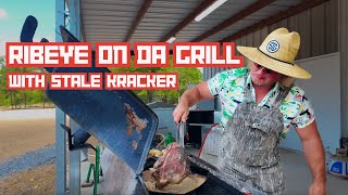 Ribeye On Da Grill with StaleKracker [upl. by Etirugram]