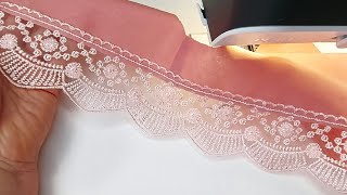 💥7 Secrets and tricks of sewing How to sew a unique butterfly sleeve design with lace [upl. by Oretos11]