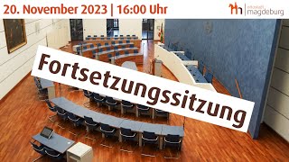 Stadtratssitzung vom 20 November 2023 Fortsetzung [upl. by Einama]