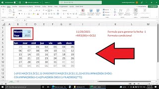 Cómo Crear el Calendario de cualquier Mes en Excel sin equivocarte ¡Usa esta Fórmula [upl. by Godric]