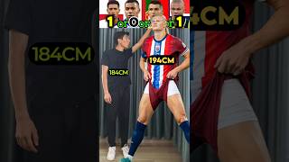 Ronaldo Vs Mbappe Vs Haaland Vs Bellingham Height Comparison 💀🥶football shorts ytshorts [upl. by Awe]