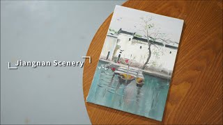 Oil Painting TutorialHow to paint a Chinese style oil painting [upl. by Evoy150]