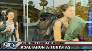 Turistas alemanas fueron asaltadas en el centro de Lima [upl. by Russon]