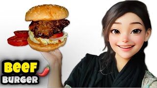 Beef Burger  Double Patty Beef Burger  Qeema Burger Recipe [upl. by Haleeuqa]