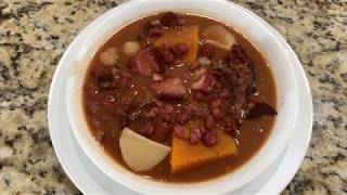 Potaje de Frijoles Colorados Cubano  Red Bean Soup Cuban Style [upl. by Ayiotal]