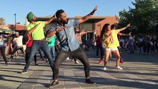 Burn Bhangra Fitness flash mob outside MontRoyal Metro station [upl. by Eneloj]