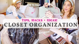 10 EASY Closet Organization Tips hacks  ideas that actually work [upl. by Hgiellek]