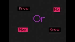 New vs Knew and No vs Know homophone game ep 7 [upl. by Natsirc769]