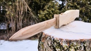 How To Make A Wooden OTF Switchblade [upl. by Ednil]