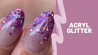 Acrylnagels met glitter [upl. by Dnalhsa]