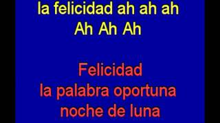 Felicidad  Albano  karaoke Tony Ginzo [upl. by Ogir]