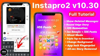 Instapro v1030Iphone instagram on Android  iOS FontsiOS Emojis in Instapro😳 [upl. by Oigres]