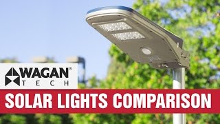 Solar LED Area Floodlight Comparison amp Review  Motion Sensor amp Remote Controlled  Wagan Tech [upl. by Ahseka]