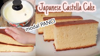 Cara Membuat Japanese Castella Cake pakai PANCI  Resep bolu tanpa oven [upl. by Trinette539]