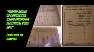 SIZING OF CONDUCTORS CORRECTION FACTORS and GROUP FACTOR Using PEC 2017 [upl. by Anial]