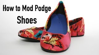 How to Decopouge shoes with Mod Podge [upl. by Urbani]