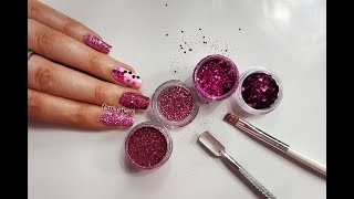 How To Apply Loose Glitter To Your Nails 5 Techniques amp Different Types Of Glitter  femketjeNL [upl. by Phylis797]