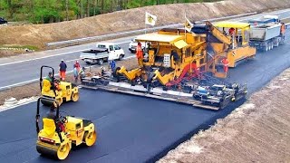 World Amazing Modern Road Construction Machines Incredible Fastest Asphalt Paving Equipment Machine [upl. by Anitnas]