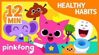 Bath Time song and 9 songs Healthy Habits Songs   Compilation  Pinkfong Songs for Children [upl. by Trebbor]