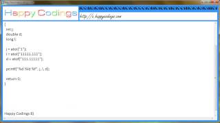Convert string to int double and long c code example [upl. by Yecrad]