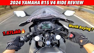 2024 Yamaha R15 V4 Ride Review  Is it a good commuter in 150cc segment [upl. by Yelnikcm]