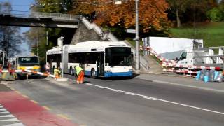 Verkehrsbetriebe Luzern Trolleybusse mit Notfahrt im Wartegg [upl. by Adalie]