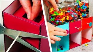 Easy To Make Candy Dispenser  DIY Candy Machine  Craft Factory [upl. by Elicec116]