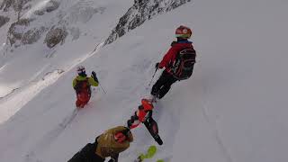 La Grave Trifides 2 Couloir March 2019 [upl. by Nidia468]