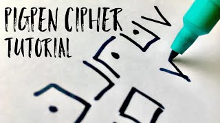 How To Write in Pigpen Cipher 2 MINUTE TUTORIAL [upl. by Oira]