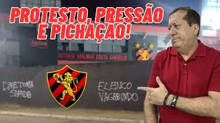 PROTESTO DA TORCIDA COM PICHAÇÕES NA ILHA COLOCAM PRESSÃO NO TIME DO SPORT TEM QUE VOLTAR A VENCER [upl. by Emmye]