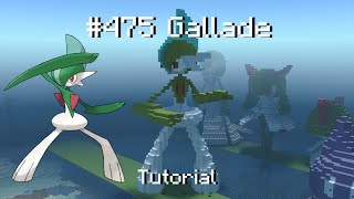 How to build a Pokémon Gallade statue in Minecraft Tutorial [upl. by Bj]