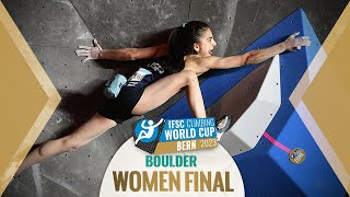 🔥IFSC BOULDER Womens Final World Cup Bern 2023 [upl. by Adoh214]