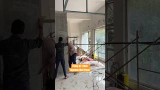 Birla aerocon wall panel fixing project birlaaerocon drywall shorts [upl. by Ayat]