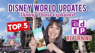 Disney World Dining Plan 2024  TOP 5 UPDATES [upl. by Ecnaralc959]