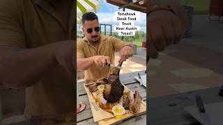 Tomahawk Steak Food Truck Near Austin Texas Crimson Creek Smokehouse [upl. by Atte]