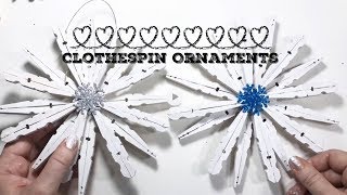 Making Christmas Ornaments out of Clothespins [upl. by Dash]