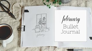 Bullet Journal Layout  2018 FEBRUARY FLIP THRU [upl. by Ulphiah]