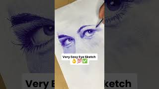 How to Draw Realistic Eye with Pen  Time Speed Drawing [upl. by Neeuq]