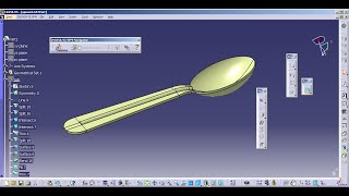 Catia v5 surface design of spoon [upl. by Abil]