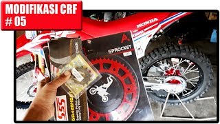 Ganti gear set CRF 150L untuk trabas UKURAN 428 quotTUTORIALquot mantab [upl. by Jemena]