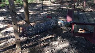 HOW TO PULL AND STRETCH FIELD FENCE USING A HOMEMADE FENCE STRETCHERBETTER THAN A BOUGHT STRETCHER [upl. by Picardi]