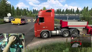 Volvo Globetrotter 750  Euro Truck Simulator 2  Thrustmaster T300 RS GT gameplay [upl. by Valoniah259]