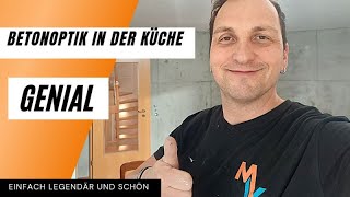 Eine Küche NEU gestalten  Betonoptik  Interior  Design  Malermeister Klinger [upl. by Ahsaeyt614]