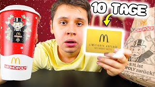 10 Tage MCDONALDS MONOPOLY GEGESSEN amp das habe ich GEWONNEN🍔🎁 [upl. by Carmella]