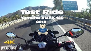 Test Ride  Yamaha XMAX 125 2018  VLOG077 4K [upl. by Neumann]