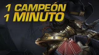 Twisted Fate  1 CAMPEÓN EN 1 MINUTO  League of Legends Express [upl. by Rothberg25]