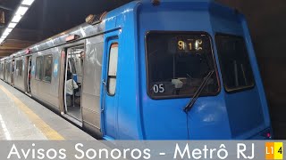 Metrô RJ  Avisos Sonoros  Linha 14 [upl. by Atidnan]