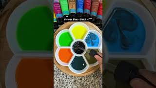 Black Color Mixing With 6 Other Colors colormixing colorfulmixing mixedcolors paintmixing short [upl. by Ydnor]