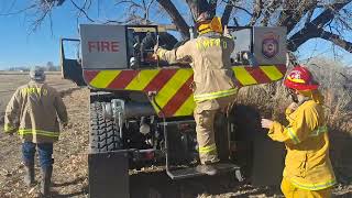 Hasty McClave Fire Mopping Up at the Boggsville Purgatoire River Bottom Fire March 2 2024 [upl. by Alisun]