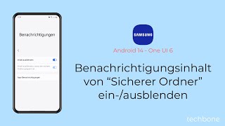 Inhalt von Benachrichtigungen vom sicheren Ordner einausblenden  Samsung Android 14  One UI 6 [upl. by Dnarud]